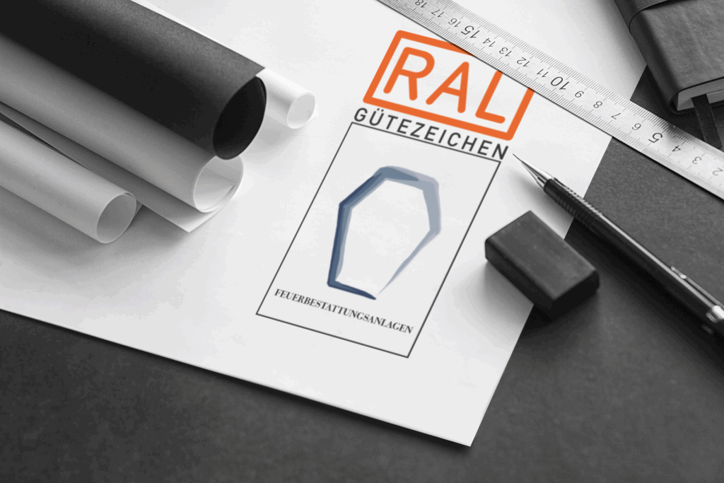 RAL Gütezeichen auf Zeichenpapier
